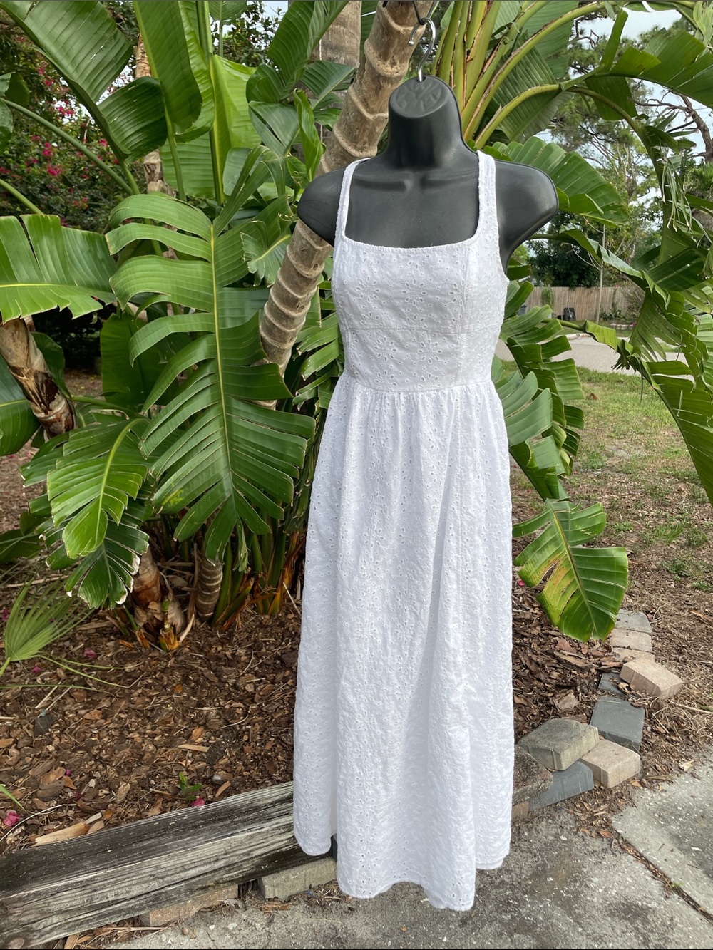 American Eagle, white eyelet lace sundress
